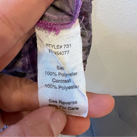 CAbi Purple Two print Peplum Style Blouse - Picture 4 of 9